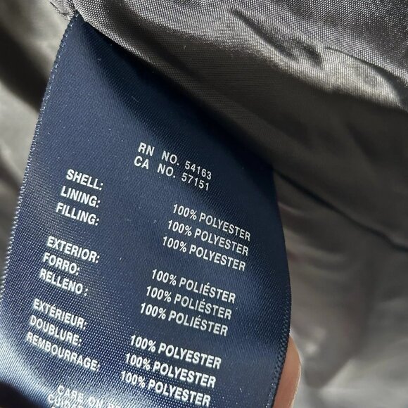 Tommy Hilfiger Women's Zip-up Short Puffer Coat Size L Black Zippered Pockets - Picture 16 of 16